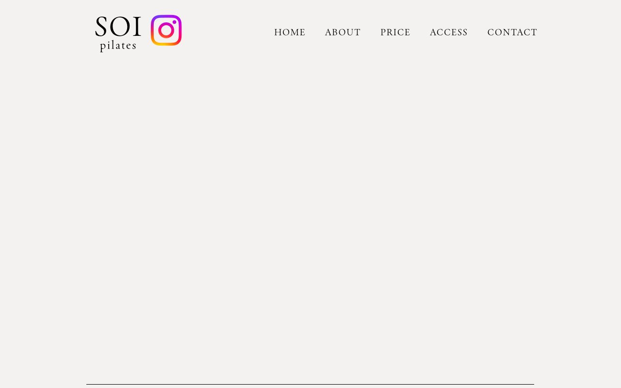 SOI pilates公式サイトのトップページ