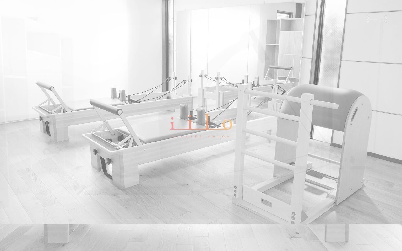 iilo PILATES SALON公式サイトのトップページ