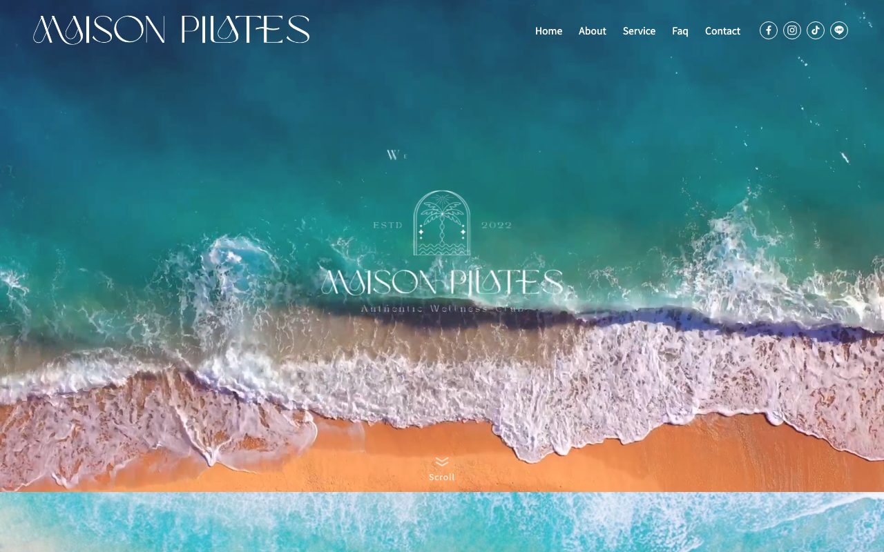 MAISON PILATES公式サイトのトップページ