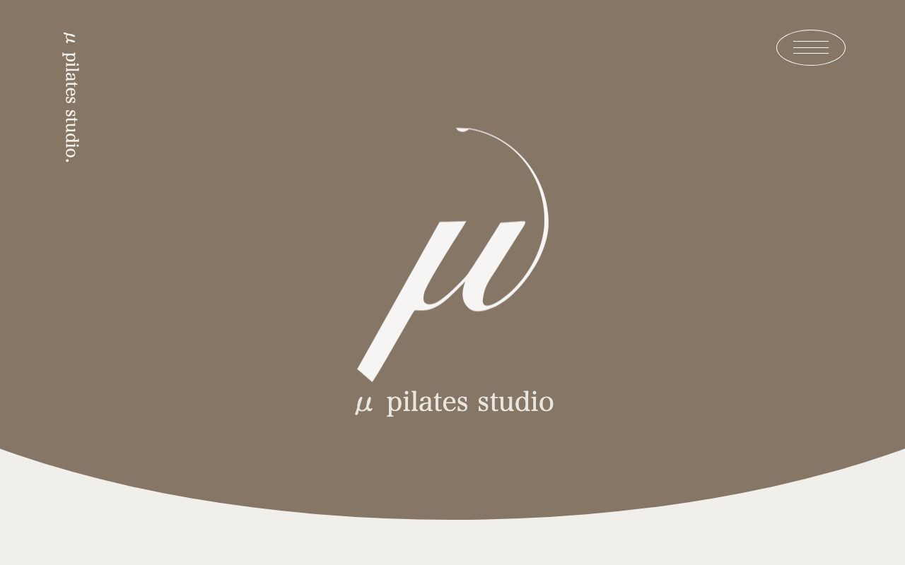 μ pilates studio公式サイトのトップページ